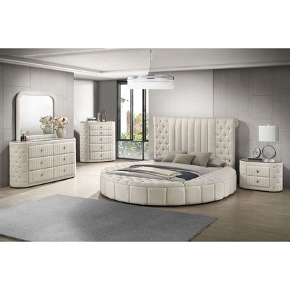 Santiago - Upholstered Round Storage Bed With Built In Charging Ports - The Sleep Loft - Online Mattress Showroom NYC