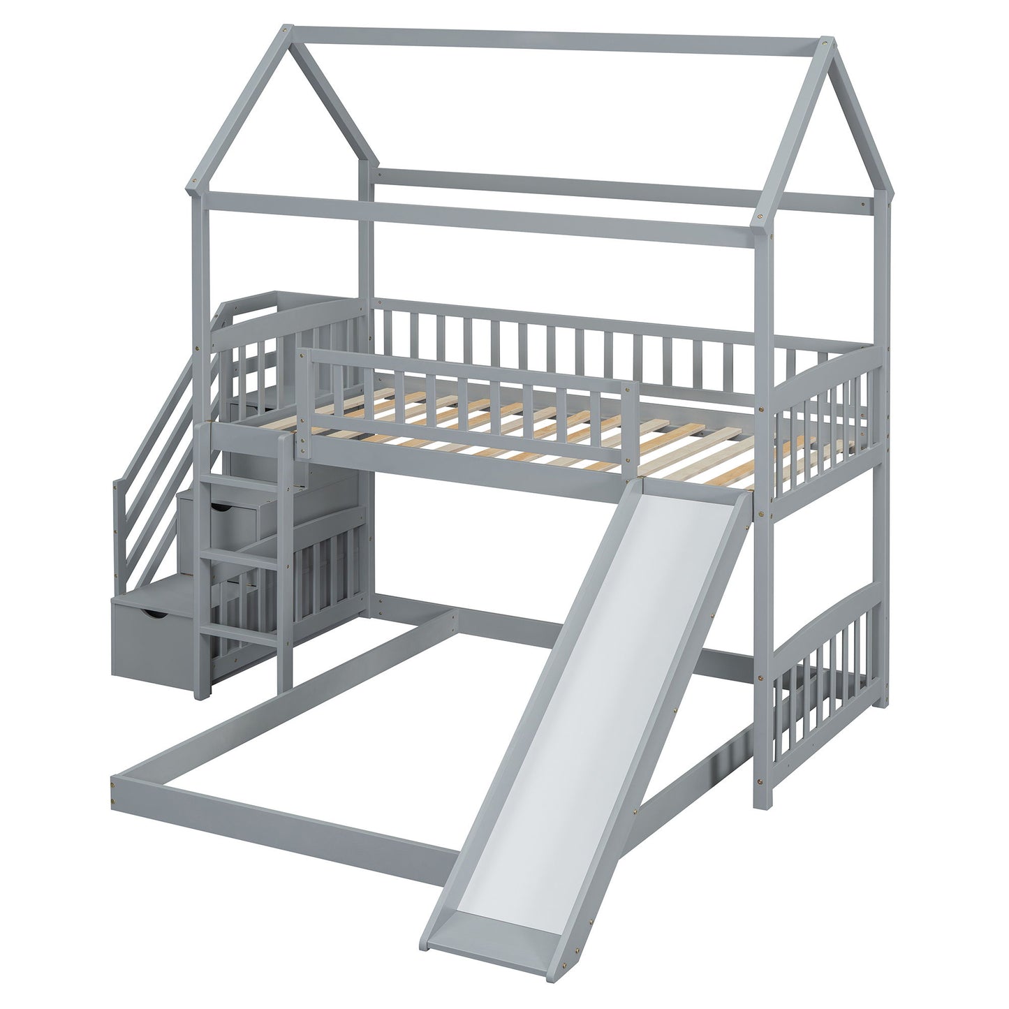House Bunk Bed With Slide - The Sleep Loft - Online Mattress Showroom NYC