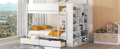 Bunk Bed With 2 Drawers And Multi Layer Cabinet - The Sleep Loft - Online Mattress Showroom NYC
