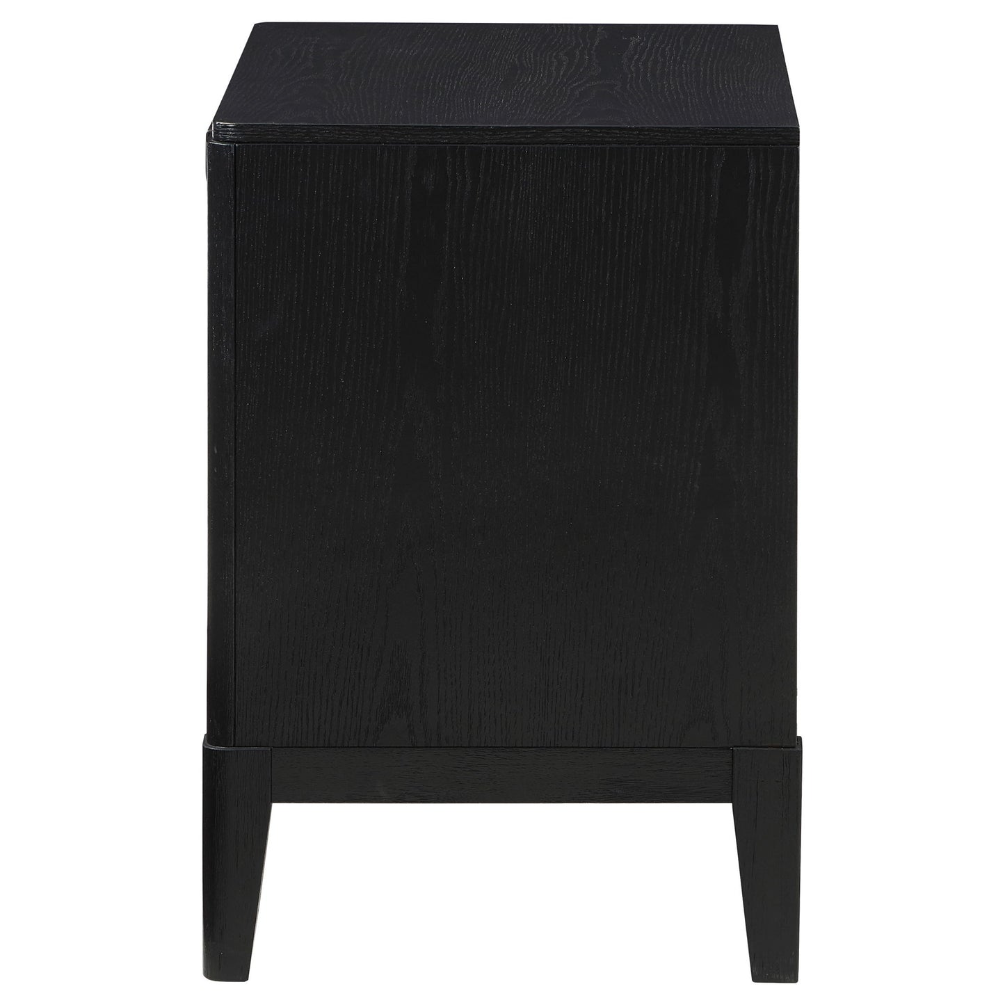 Mason - 2 Drawer Nightstand With Fluted Design - Black - The Sleep Loft - Online Mattress Showroom NYC