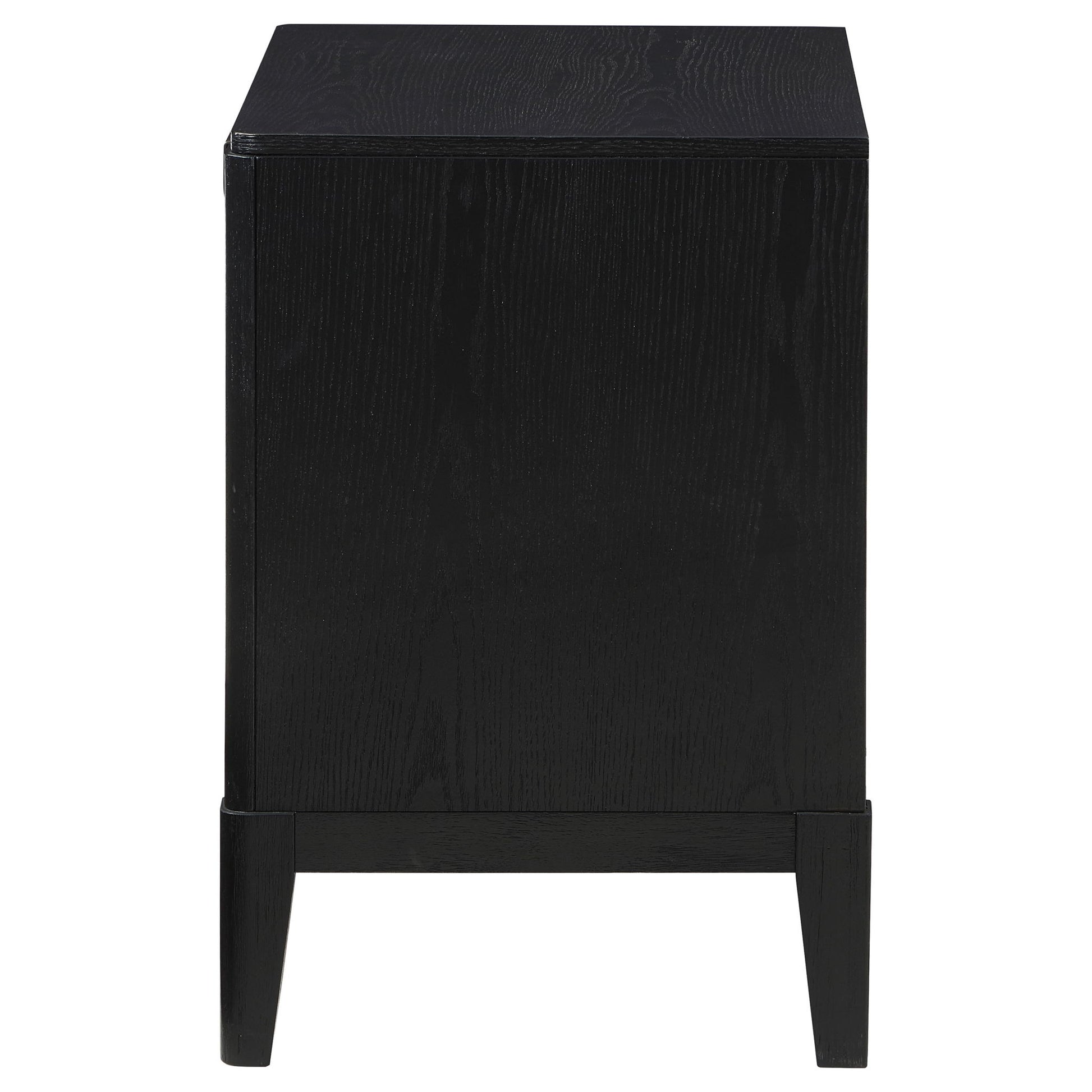 Mason - 2 Drawer Nightstand With Fluted Design - Black - The Sleep Loft - Online Mattress Showroom NYC