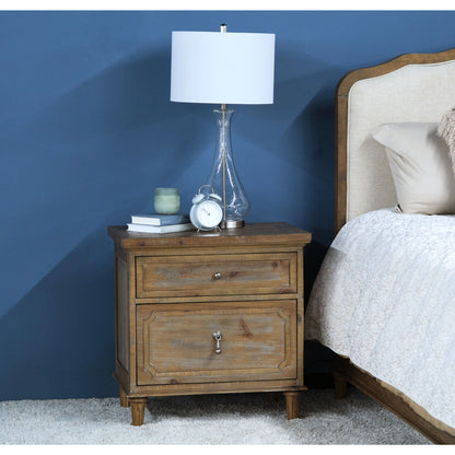 2 Drawer Nightstand - Taupe - The Sleep Loft - Online Mattress Showroom NYC