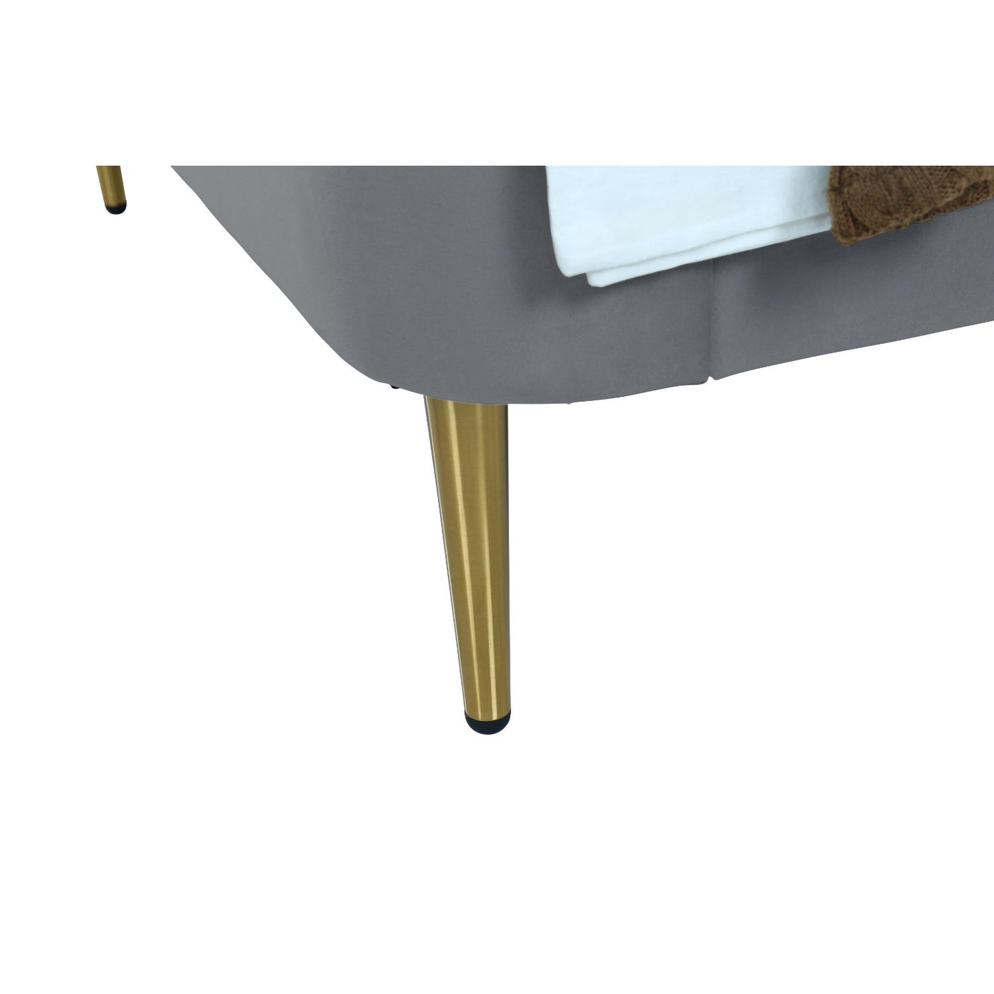 Mid-Century Modern Upholstered Bed With Curved Headboard - The Sleep Loft - Online Mattress Showroom NYC