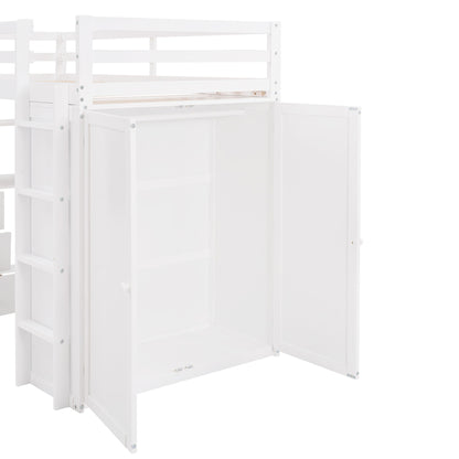 Loft Bed With Drawers, Desk, And Wardrobe - The Sleep Loft - Online Mattress Showroom NYC