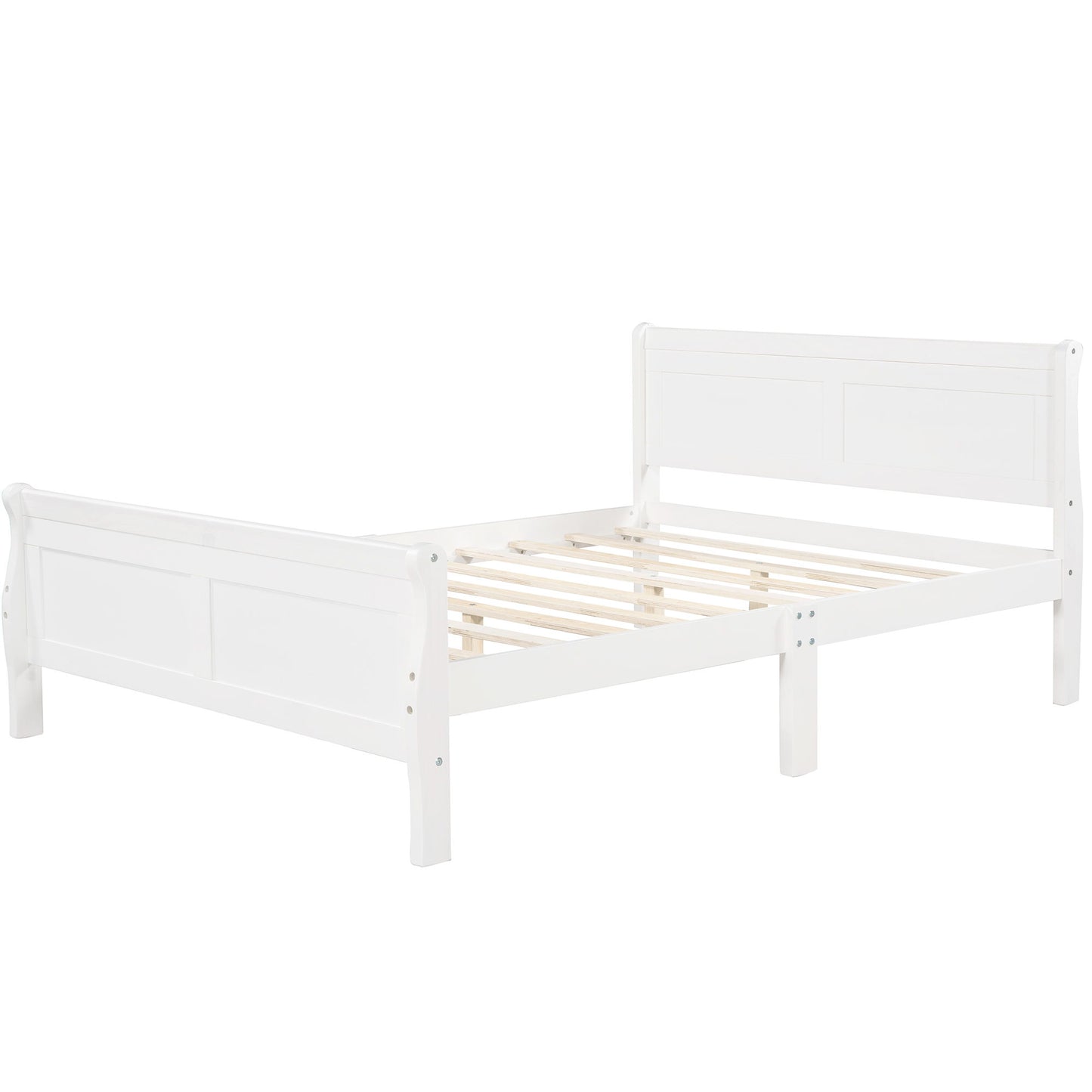 Platform Bed Frame Mattress Foundation Sleigh Bed With Headboard / Footboard / Wood Slat Suppor - The Sleep Loft - Online Mattress Showroom NYC