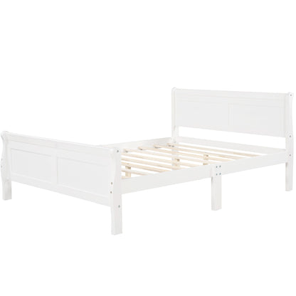 Platform Bed Frame Mattress Foundation Sleigh Bed With Headboard / Footboard / Wood Slat Suppor - The Sleep Loft - Online Mattress Showroom NYC