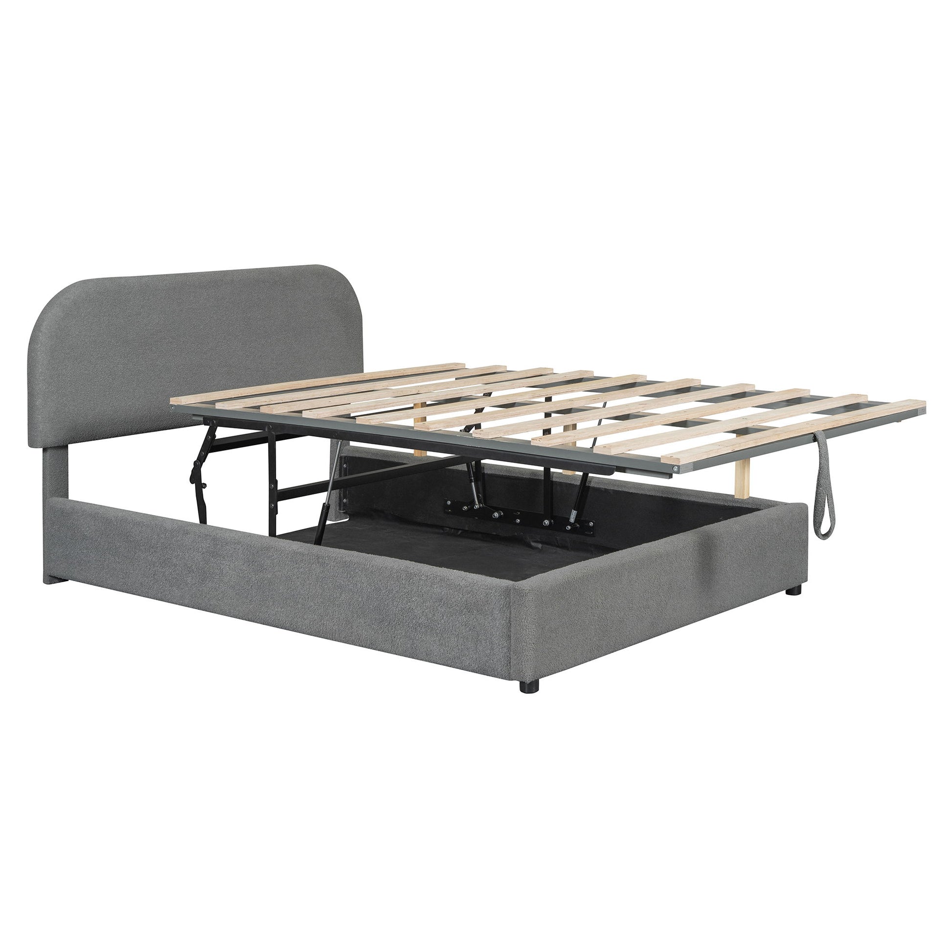 Upholstered Platform Bed With Hydraulic Storage System - The Sleep Loft - Online Mattress Showroom NYC