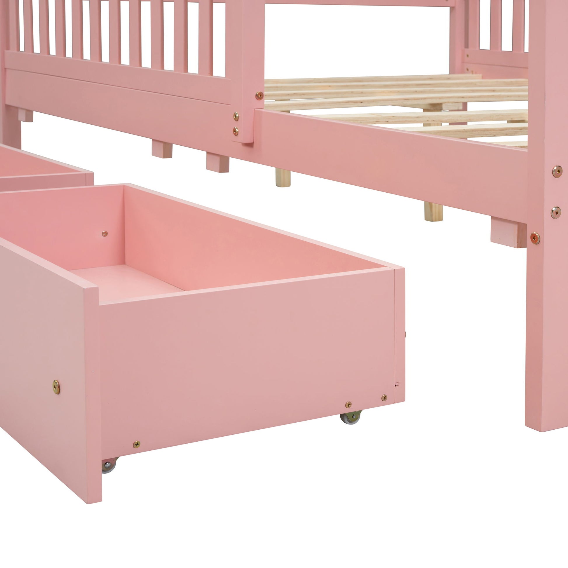 Platform Bed With Guardrails On Both Sides And 2 Storage Drawers - The Sleep Loft - Online Mattress Showroom NYC