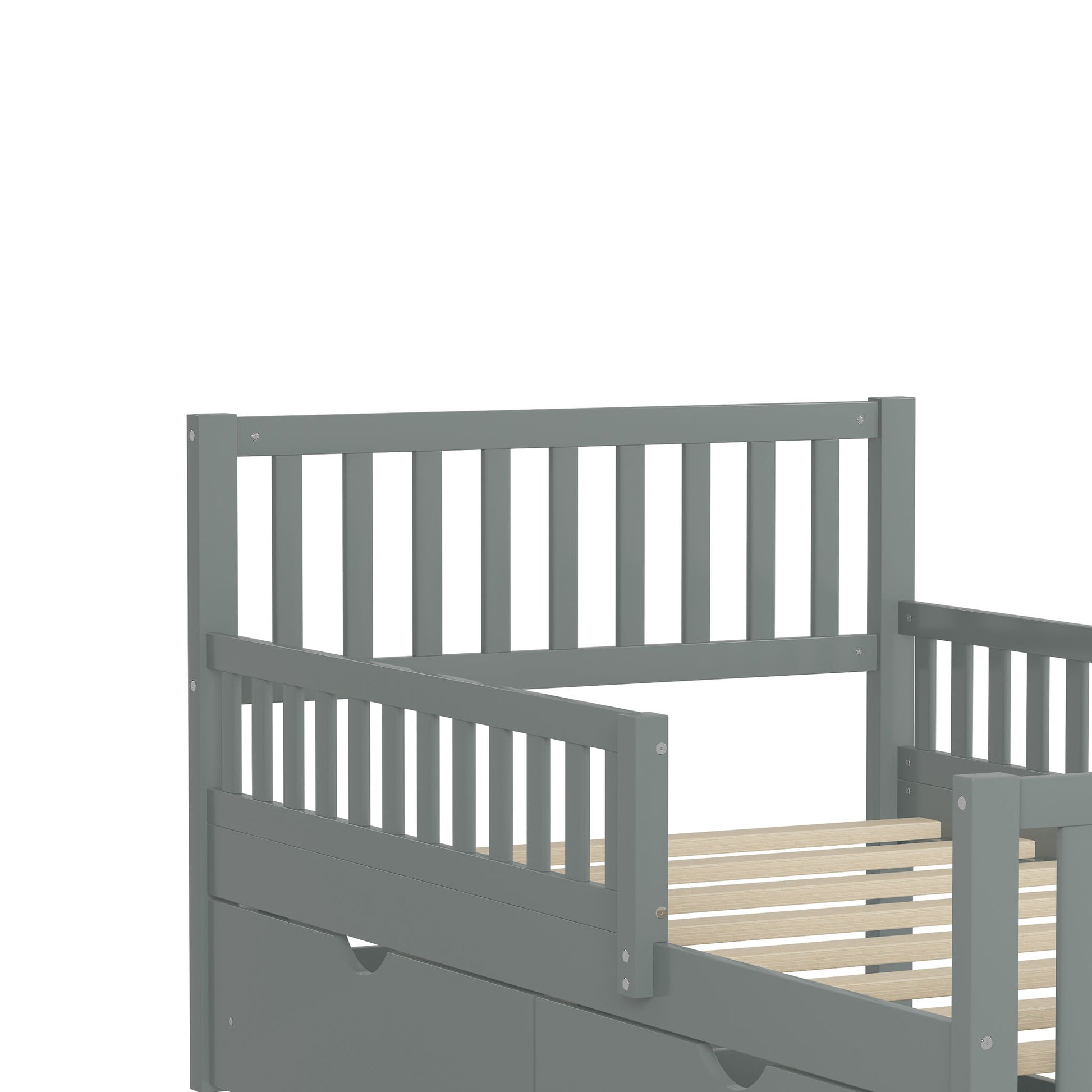 Platform Bed With Guardrails On Both Sides And 2 Storage Drawers - The Sleep Loft - Online Mattress Showroom NYC