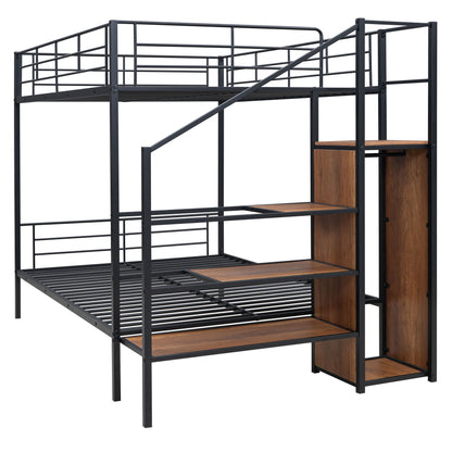 Bunk Bed With Lateral Storage Ladder And Wardrobe - The Sleep Loft - Online Mattress Showroom NYC
