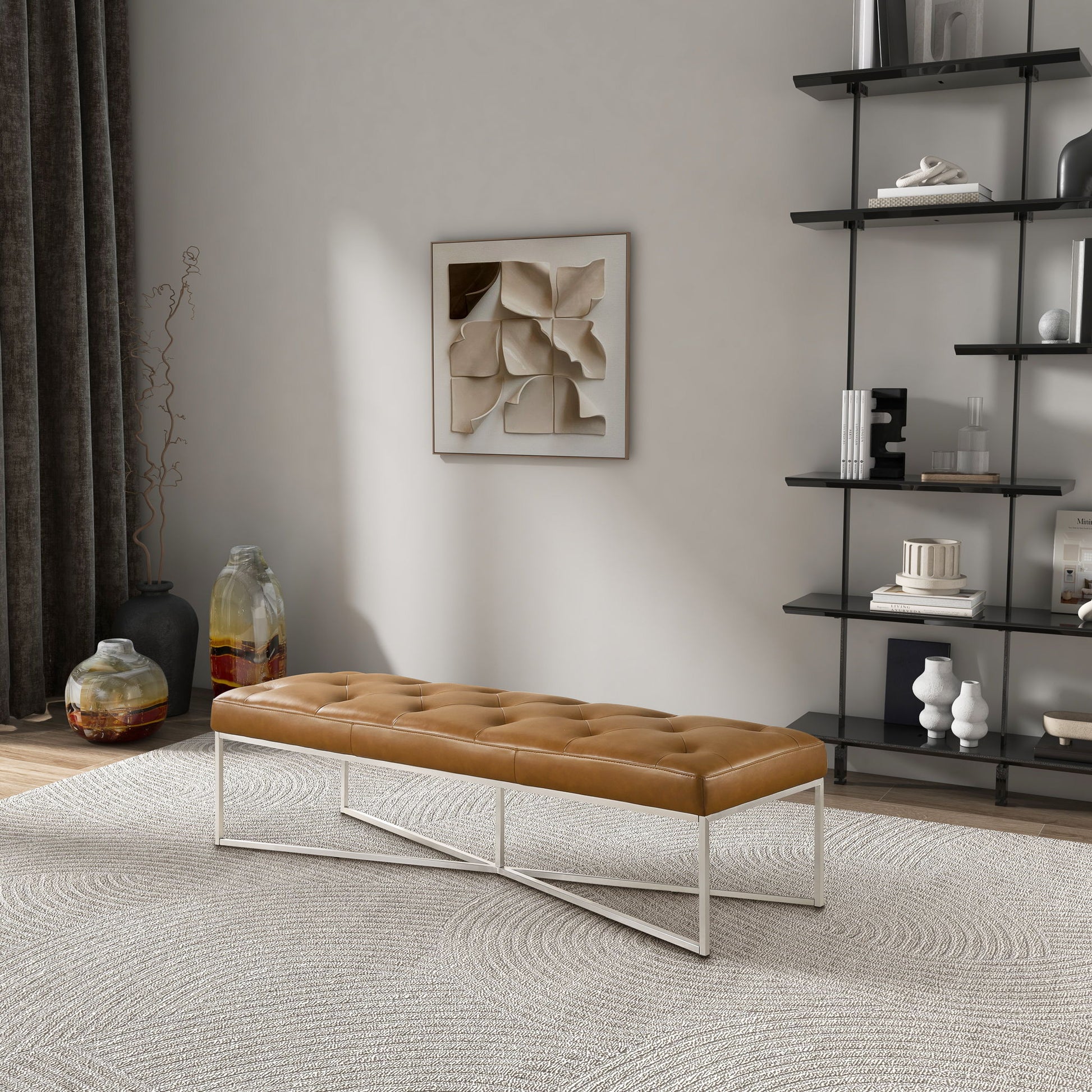 Harper - Bench - Tan - The Sleep Loft - Online Mattress Showroom NYC