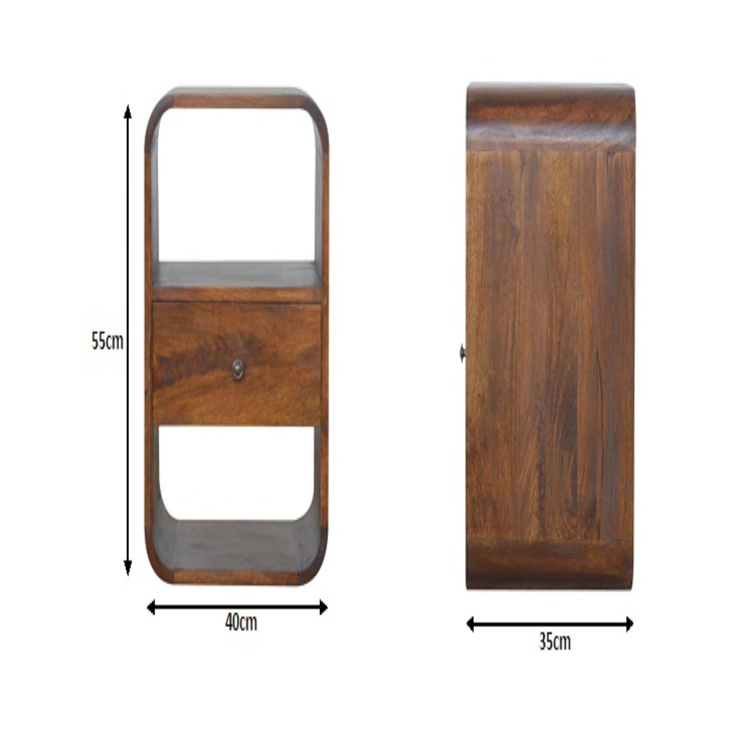 Curve Drawer Nightstand - The Sleep Loft - Online Mattress Showroom NYC