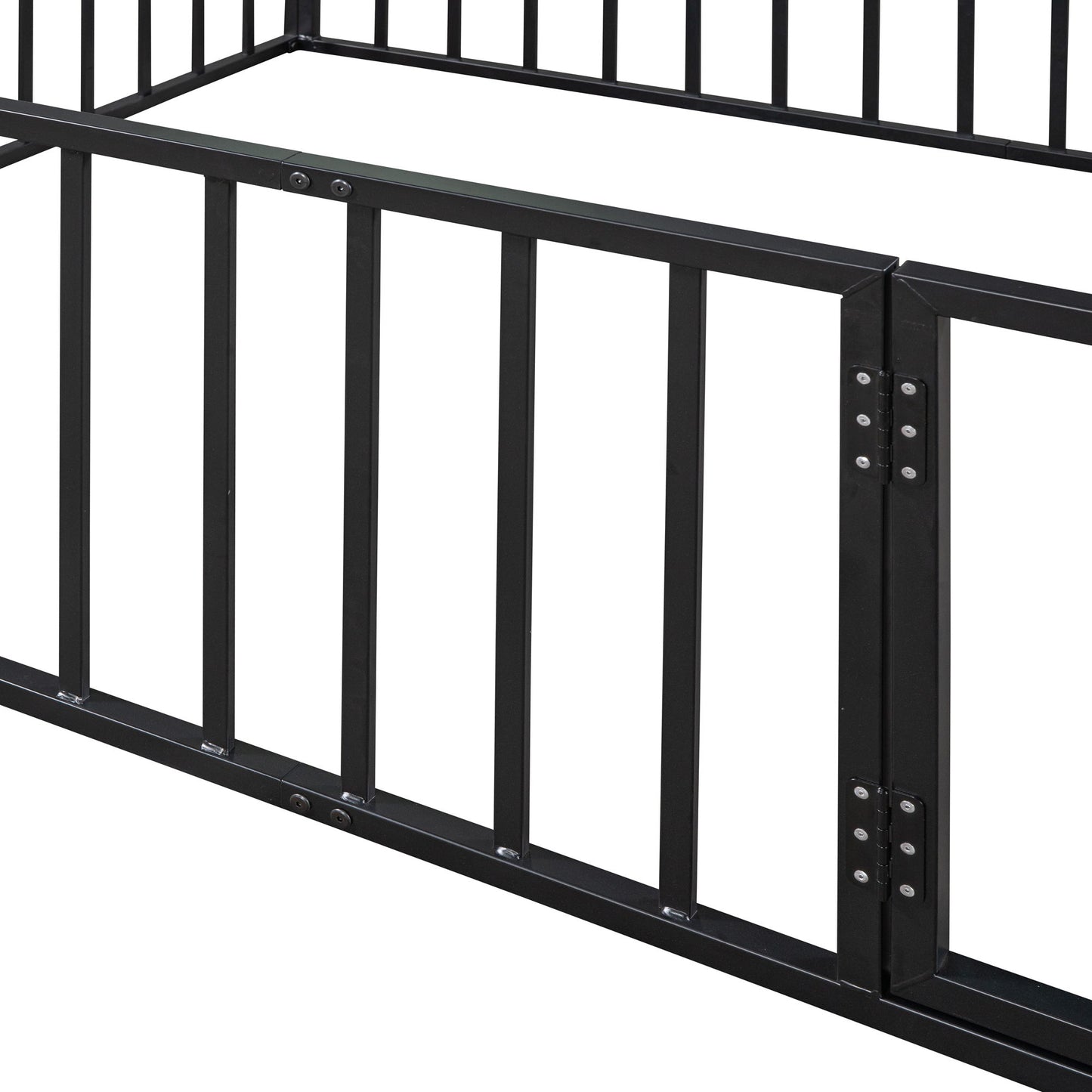 Metal Floor Bed Frame With Fence And Door - The Sleep Loft - Online Mattress Showroom NYC