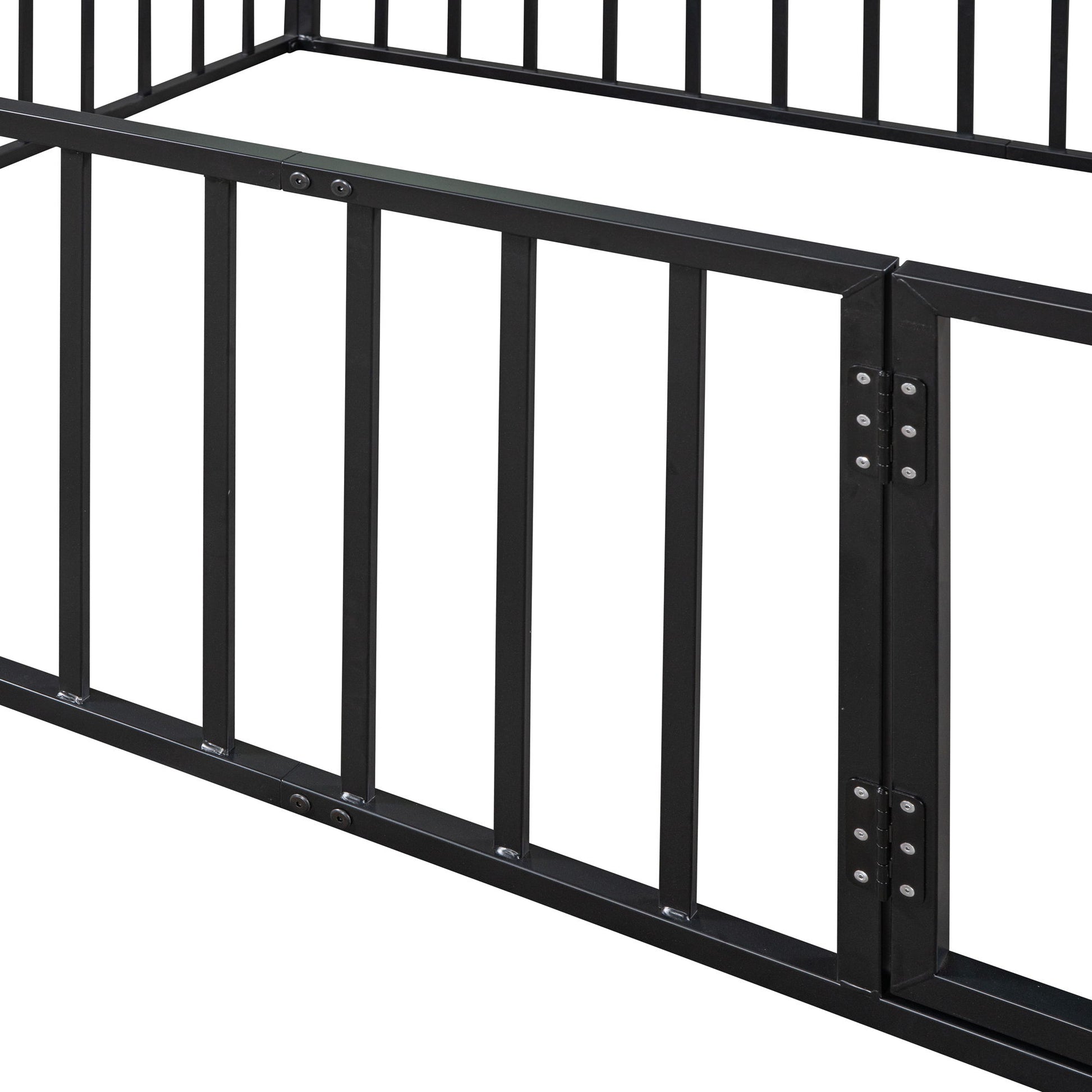 Metal Floor Bed Frame With Fence And Door - The Sleep Loft - Online Mattress Showroom NYC
