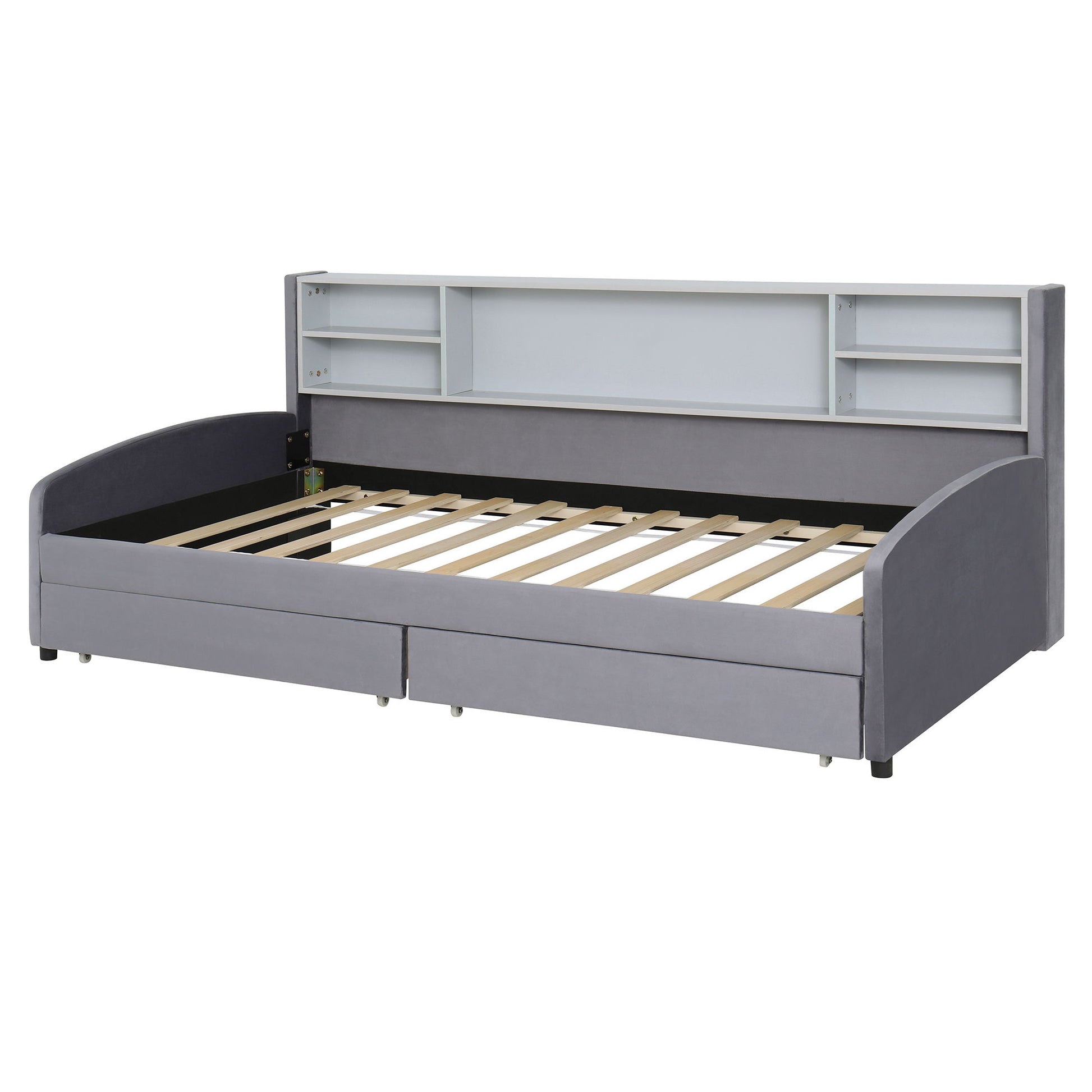 Luxurious Upholstered Platform Bed With Storage Drawers - The Sleep Loft - Online Mattress Showroom NYC