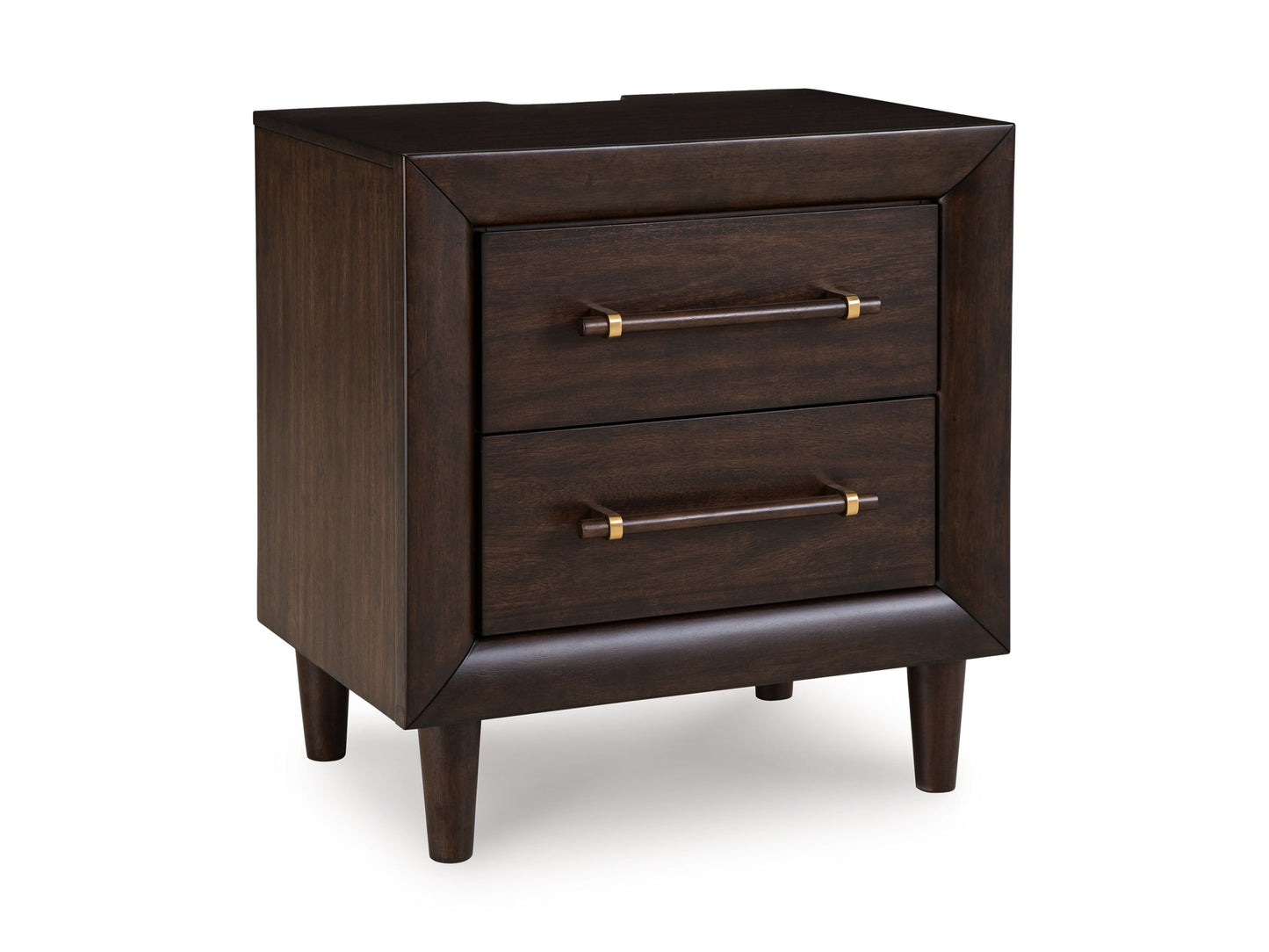 Dantenton - Two Drawer Night Stand - Merlot - The Sleep Loft - Online Mattress Showroom NYC