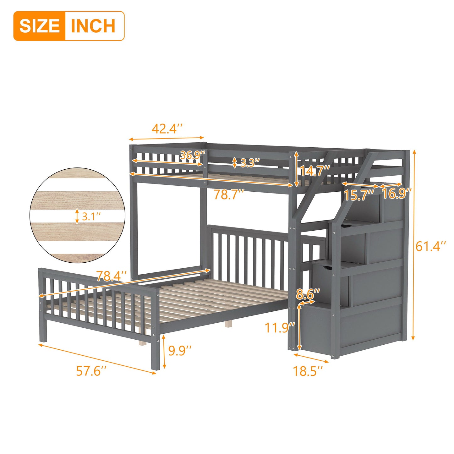 Loft Bed With Staircase And Storage - The Sleep Loft - Online Mattress Showroom NYC