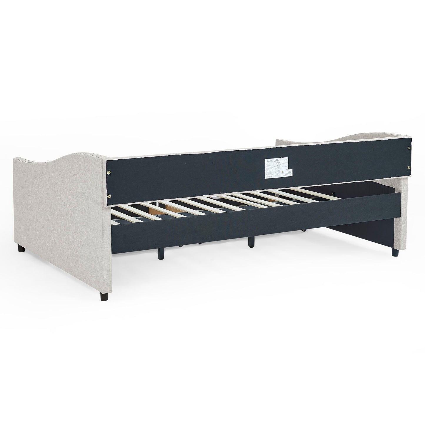 Upholstered Tufted Daybed With Drawers, Waved Arms - The Sleep Loft - Online Mattress Showroom NYC