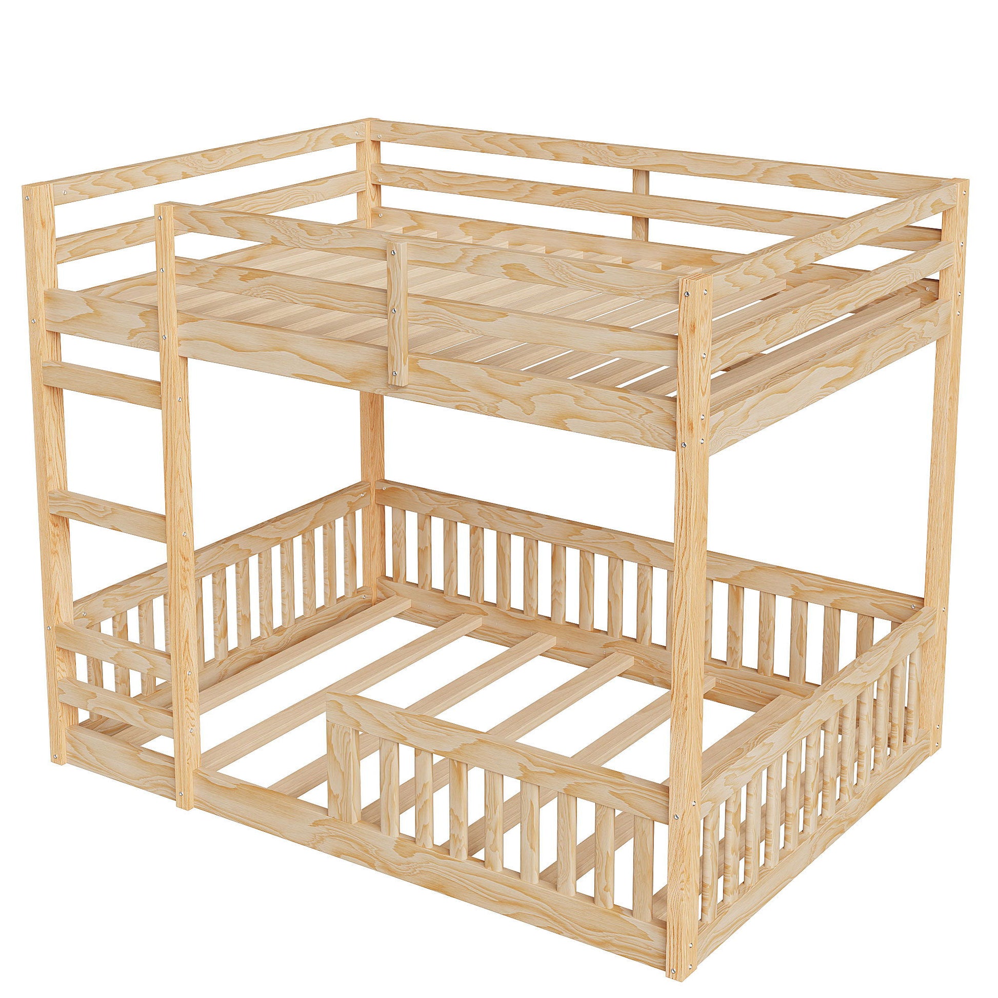 Stylish Bunk Bed With Ladder And Guardrails - The Sleep Loft - Online Mattress Showroom NYC