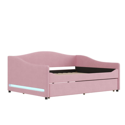 Upholstered Daybed With Light And Trundle - The Sleep Loft - Online Mattress Showroom NYC