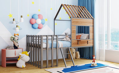 Loft Bed With Roof, Window, Guardrail, Ladder - The Sleep Loft - Online Mattress Showroom NYC