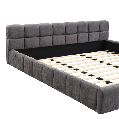 Elegant Upholstered Bed With Checkerboard Design - The Sleep Loft - Online Mattress Showroom NYC