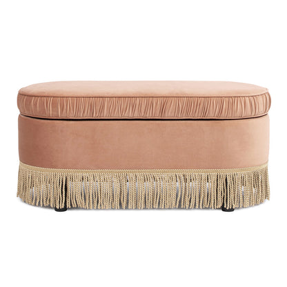 Serena - Contemporary Design Oval Storage Bench Ottoman - The Sleep Loft - Online Mattress Showroom NYC