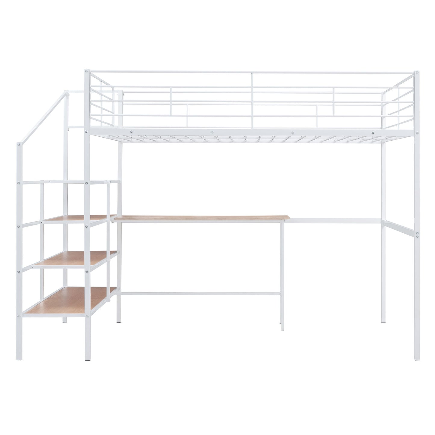 Loft Bed With Desk And Lateral Storage Ladder - The Sleep Loft - Online Mattress Showroom NYC