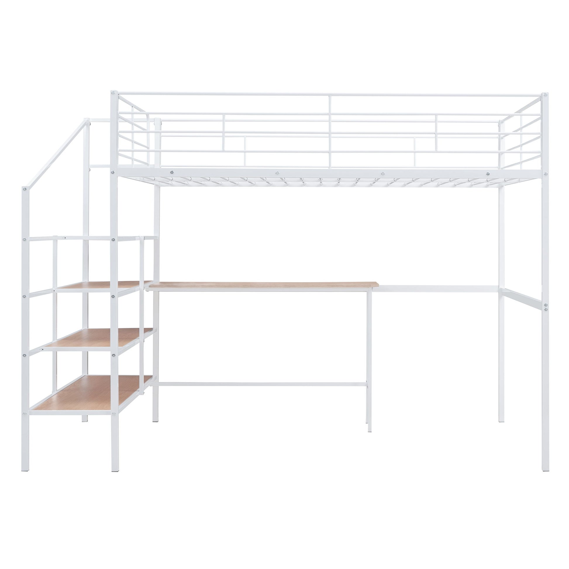 Loft Bed With Desk And Lateral Storage Ladder - The Sleep Loft - Online Mattress Showroom NYC