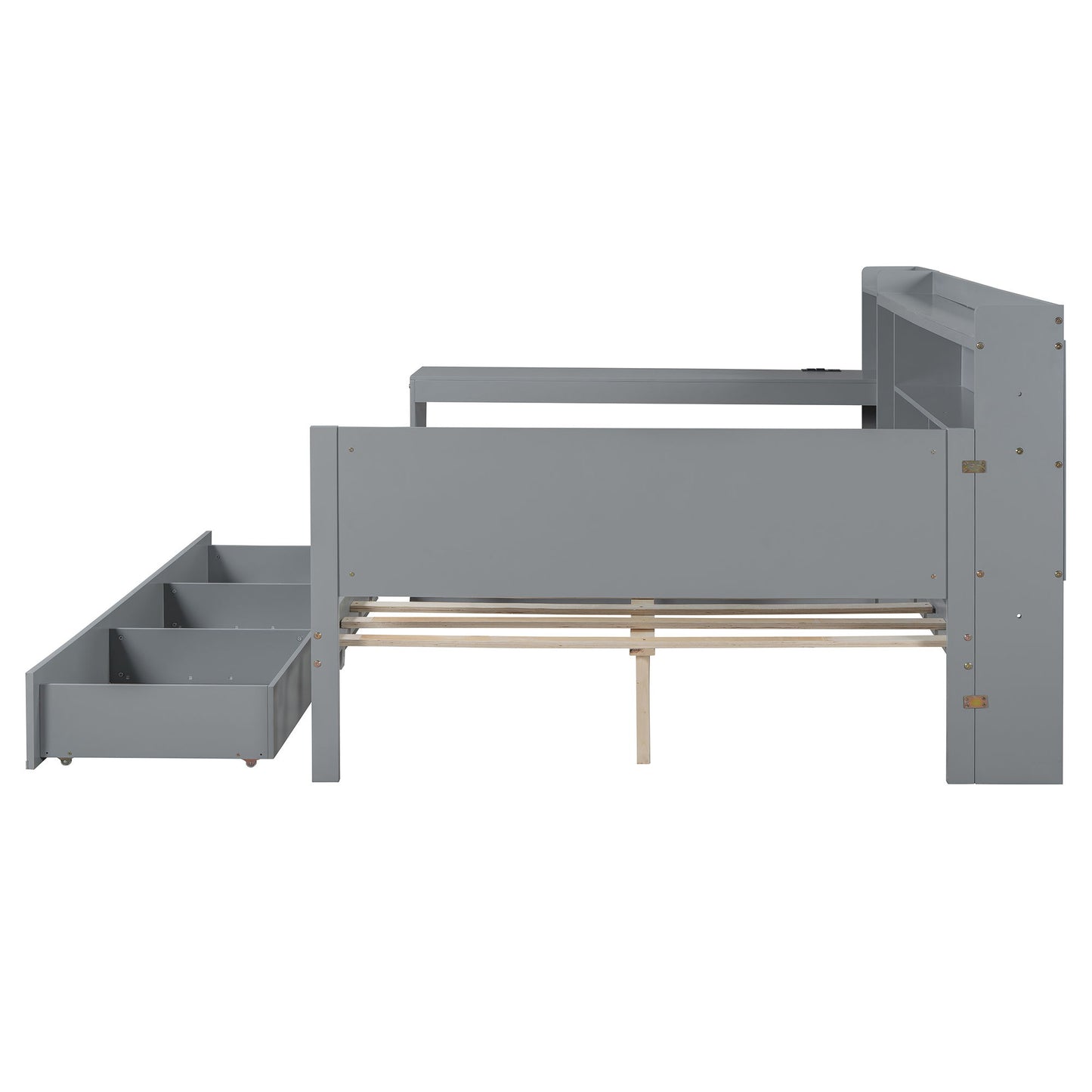 Daybed With 3 Drawers USB Ports And Desk - The Sleep Loft - Online Mattress Showroom NYC
