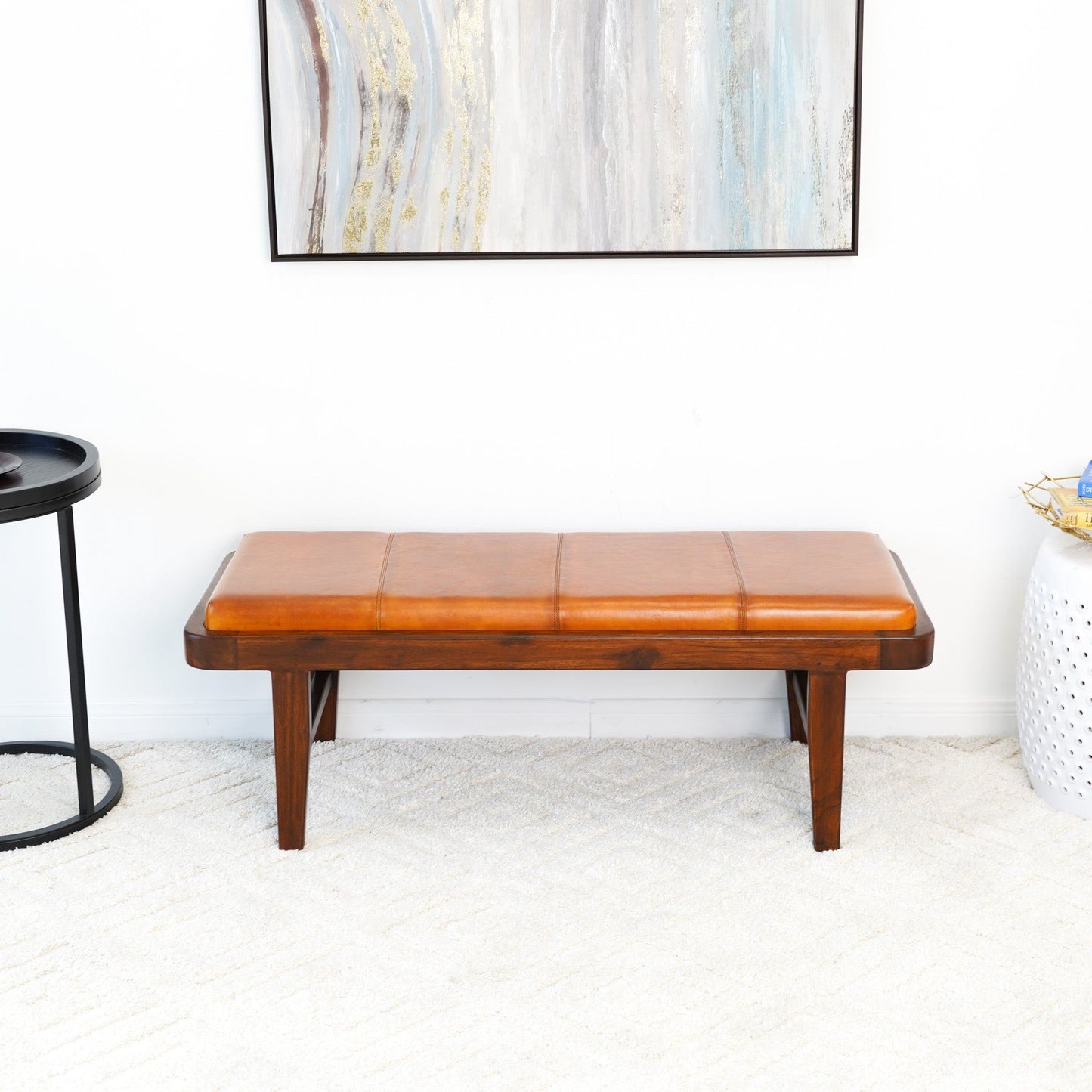 Maddox - Bench - Rustic / Tan - The Sleep Loft - Online Mattress Showroom NYC