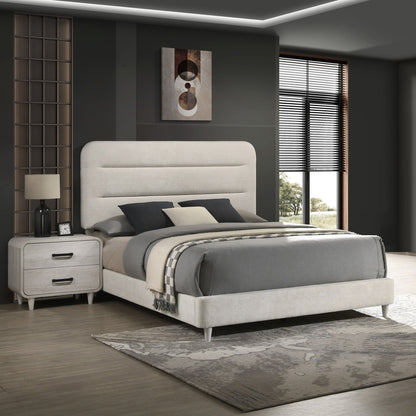 Upholstered Panel Bed, Sleek Lines - The Sleep Loft - Online Mattress Showroom NYC