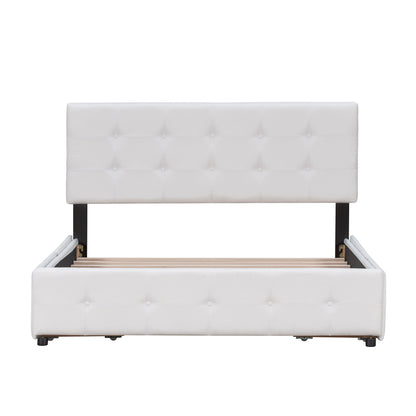 Upholstered Platform Bed With Classic Headboard And Drawers, No Box Spring Needed - The Sleep Loft - Online Mattress Showroom NYC