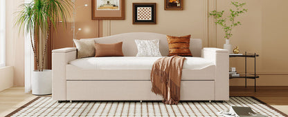 Upholstered Daybed With Storage Armrests, Trundle And Latest Integrated tooth Audio System - The Sleep Loft - Online Mattress Showroom NYC