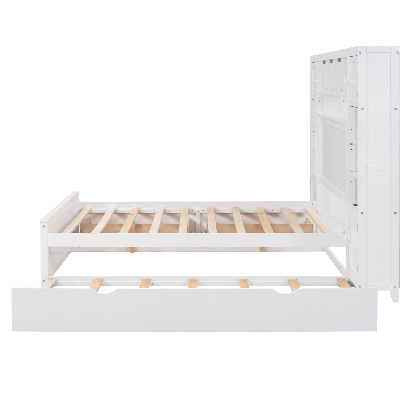 Bed With All In One Cabinet, Shelf And Sockets, Trundle - The Sleep Loft - Online Mattress Showroom NYC