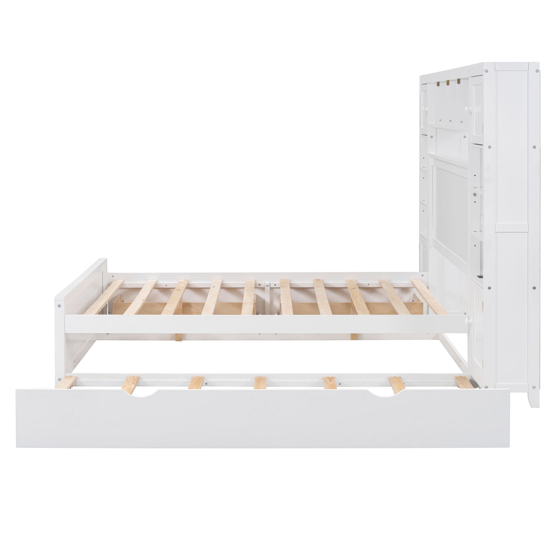 Bed With All In One Cabinet, Shelf And Sockets, Trundle - The Sleep Loft - Online Mattress Showroom NYC