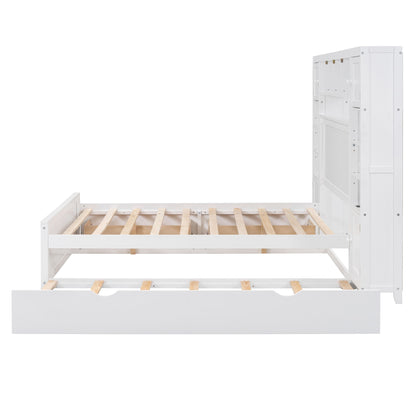 Bed With All In One Cabinet, Shelf And Sockets, Trundle - The Sleep Loft - Online Mattress Showroom NYC