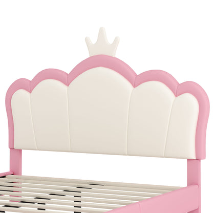 Upholstered Princess Platform Bed With Crown Headboard - The Sleep Loft - Online Mattress Showroom NYC
