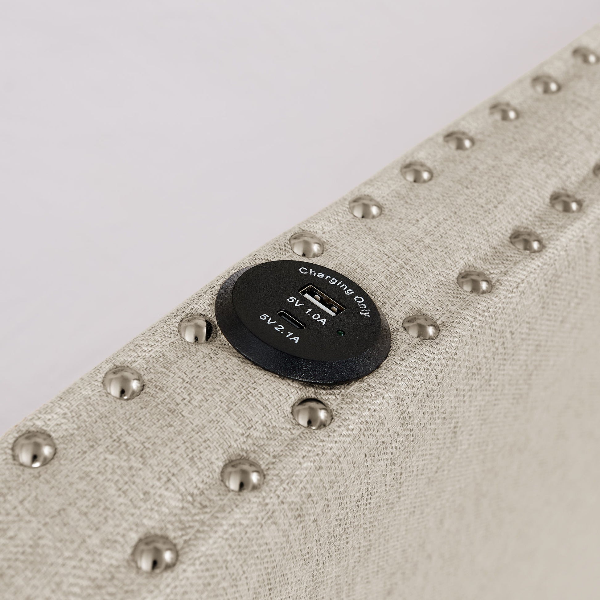 Upholstered Daybed With USB Charging & Pull Out Bed - The Sleep Loft - Online Mattress Showroom NYC