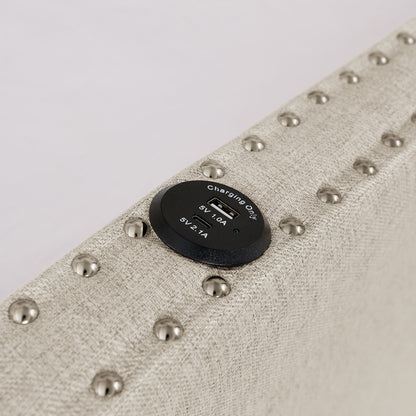 Upholstered Daybed With USB Charging & Pull Out Bed - The Sleep Loft - Online Mattress Showroom NYC