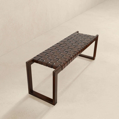 Christina - Bench - Cognac / Dark Brown / Tan - The Sleep Loft - Online Mattress Showroom NYC
