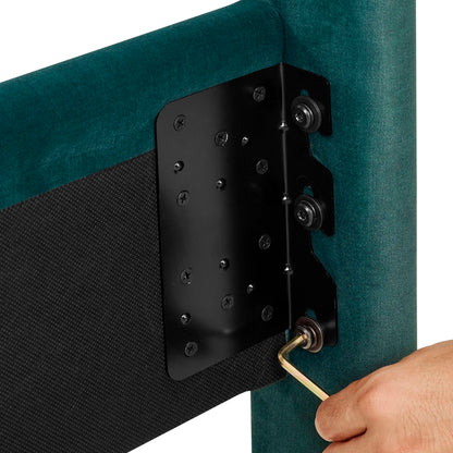 Tufted Upholstered Headboard Platform Bed