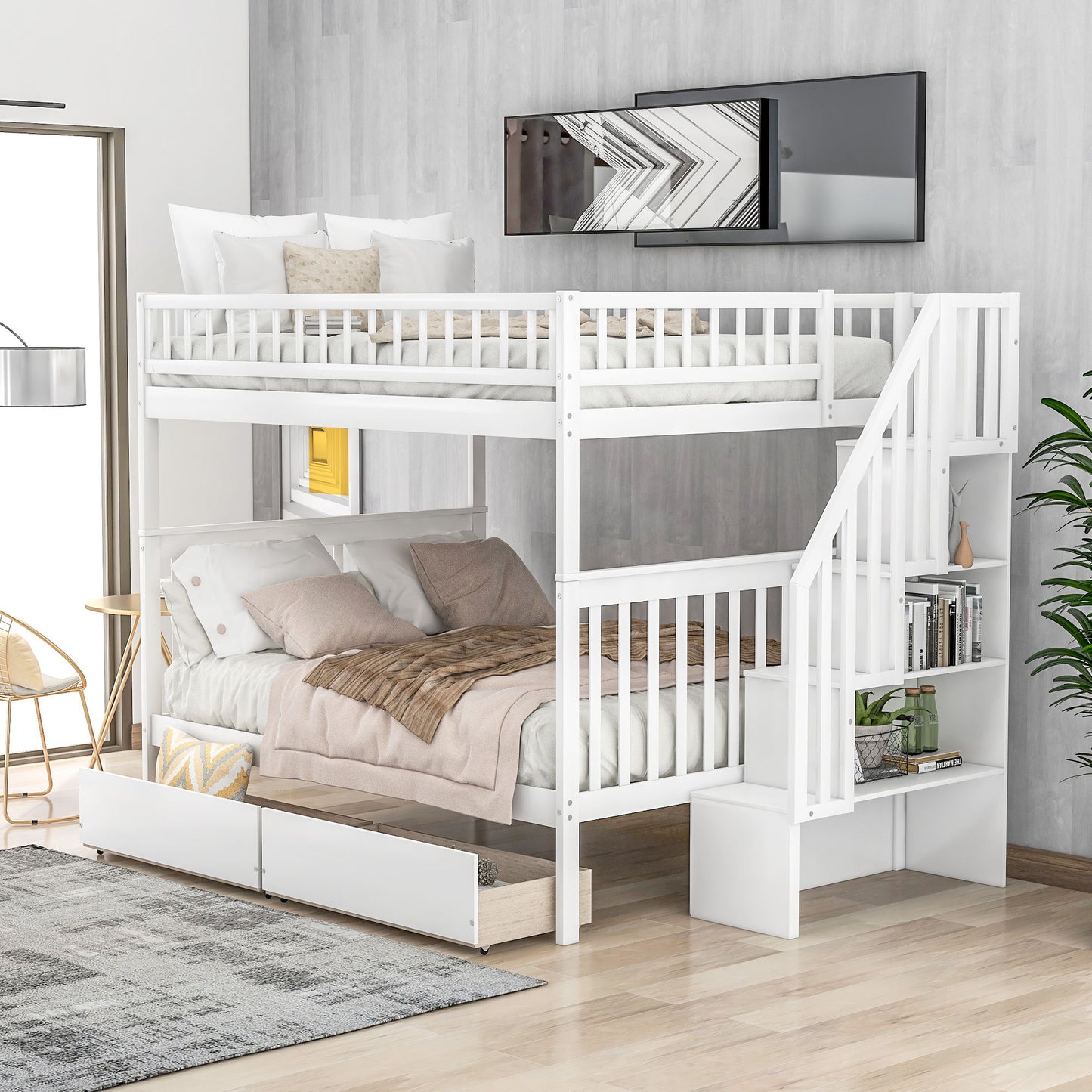 Bunk Bed With Staircase - The Sleep Loft - Online Mattress Showroom NYC