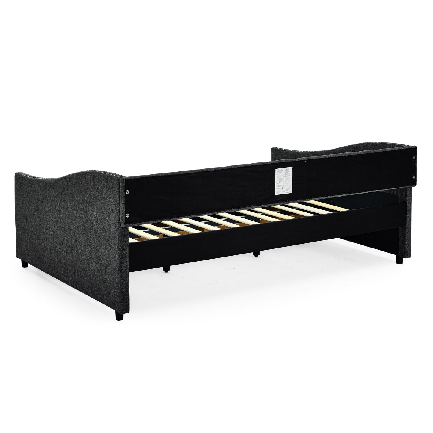 Upholstered Tufted Daybed With Drawers, Waved Arms - The Sleep Loft - Online Mattress Showroom NYC