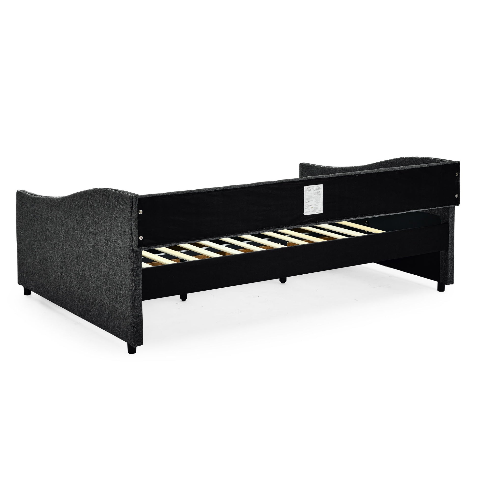 Upholstered Tufted Daybed With 2 Drawers, Waved Arms - The Sleep Loft - Online Mattress Showroom NYC