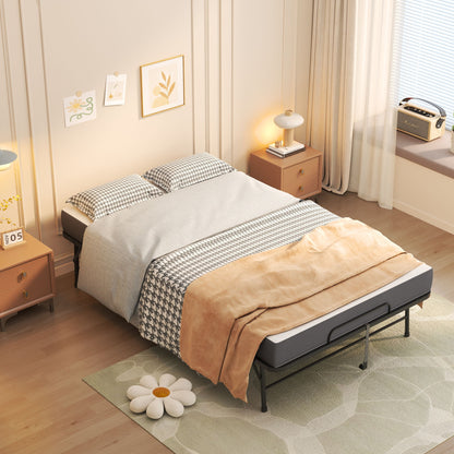 Twin Wide Folding Bed For Tall People, Extra Long & Wide Rollaway With Memory Foam, Heavy-Duty Capacity Guest, Spacious Portable Cot - Black - The Sleep Loft - Online Mattress Showroom NYC