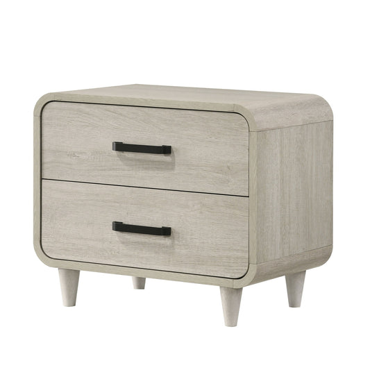 Nightstand With 2 Drawers, Ample Storage Space - Antique White - The Sleep Loft - Online Mattress Showroom NYC