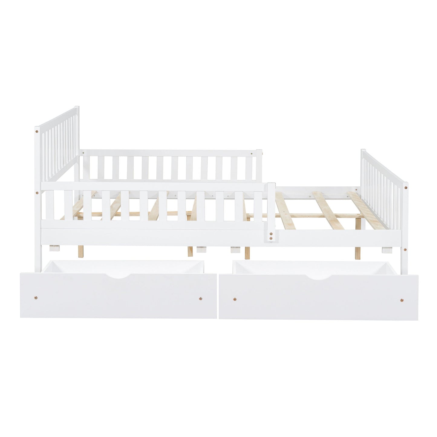 Platform Bed With Guardrails On Both Sides And 2 Storage Drawers - The Sleep Loft - Online Mattress Showroom NYC