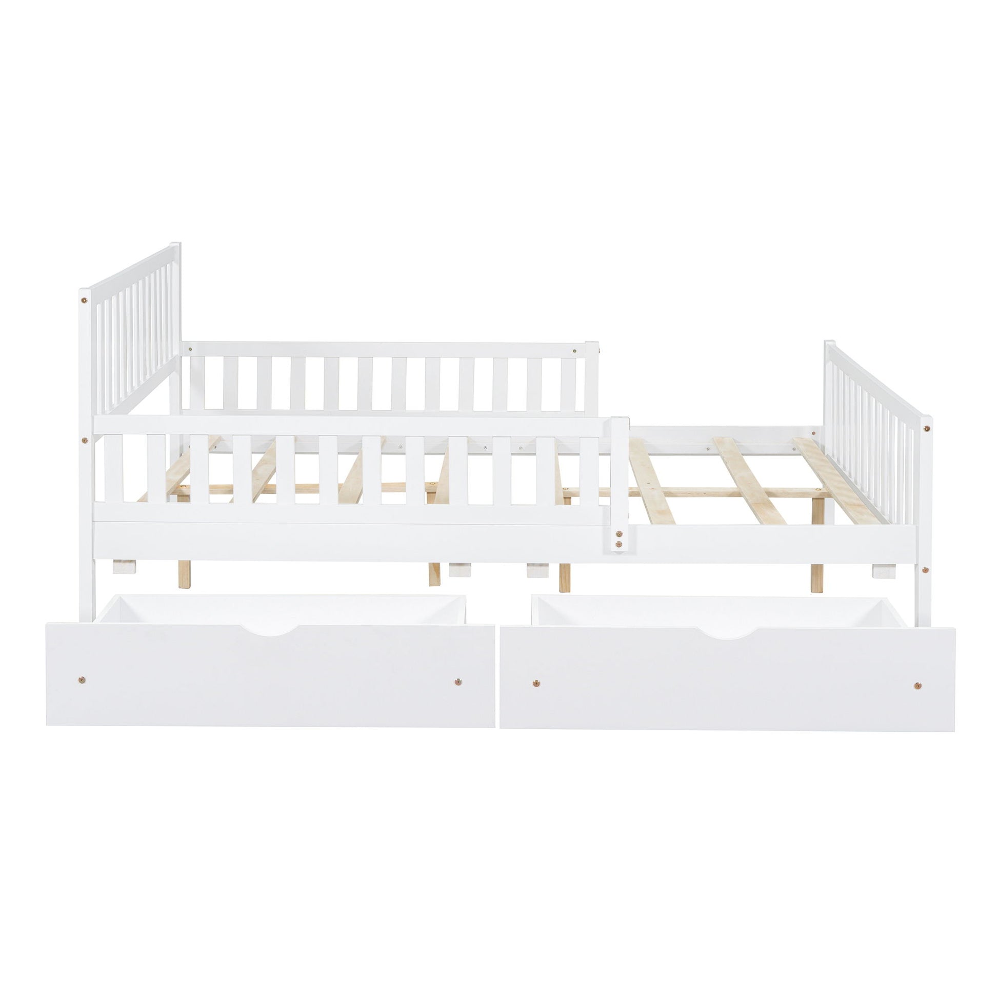 Platform Bed With Guardrails On Both Sides And 2 Storage Drawers - The Sleep Loft - Online Mattress Showroom NYC