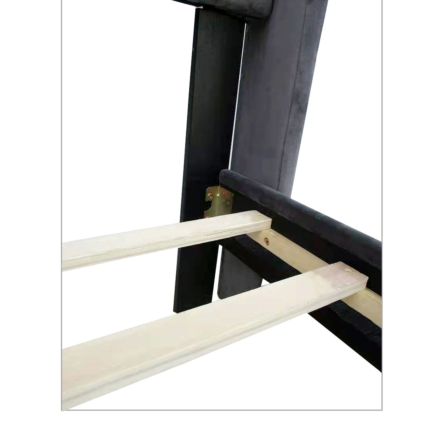 Velvet Button Tufted-Upholstered Bed With Wings Design Strong Wood Slat Support Queen Platform Bed - Gray - The Sleep Loft - Online Mattress Showroom NYC